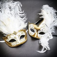 Product Description: 100% Brand New, High Quality The Masks Fit Most Adults Comes With Ribbons On 2 Sides To Wear And Keep The Mask In Place On Your Face Features: This Set Of Couple Masks For Him &Amp; Her Is A Great Costume Accessories For Halloween, Masquerade Ball, Venetian Costume, Wedding, Prom Party, And Any Mask Event The Unique Roman Greek Warrior Men Mask Is Perfectly Matched With Women Elegant Eye Mask Perfect Costume Accessories For Couple; Makes You And Your Other Half Stand Out And White And Gold Mask Masquerade, Matching Masquerade Masks, White And Gold Mask, Masquerade Headpiece, Moon Masquerade, Masquerade Couple, Elegant Masquerade Mask, Red Masquerade Mask, Halloween Masquerade Ball