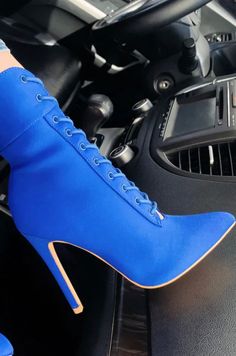 Royal Blue Boots, Francescas Dresses, Flower Heels, Denim Boots, Blue Boots, Embellished Denim, Women Boots, Pink Heels, Clutch Handbag