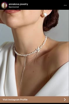 Pearls Jewelry Diy, Necklace With Pearls, Pearl Choker Necklace, Gemstone Jewelry Handmade, Necklace Pearl, Pearl Pendant Necklace, Bride Jewellery, Pearl Choker