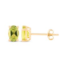 For their August birthday or any occasion, these peridot stud earrings are certain to be adored. 14K yellow gold Each earring features an oval-cut spring green peridot solitaire Friction backs August Birthday, Solitaire Studs, Green Peridot, Accessories Jewelry Earrings, Spring Green, Oval Cut, Apparel Accessories, Jewelry Earrings, Yellow Gold