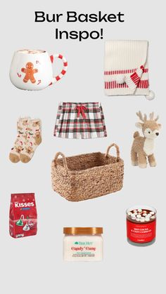 a bunch of items that are sitting on a table with the words, christmas gift guide for