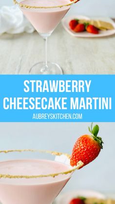 strawberry cheesecake martini is an easy and delicious dessert