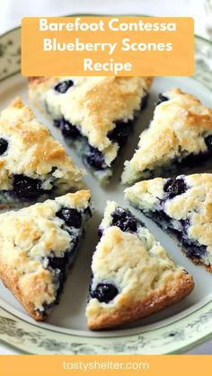 barefoot contessa blueberry scones recipe Ina Garten Scones Recipe, Moist Blueberry Scones, Easy Blueberry Scones Recipe, Blueberry Scones Recipe Easy, Scones Blueberry, Perfect Scones Recipe, Blueberry Scone, Best Scone Recipe, Blueberry Scones Recipe