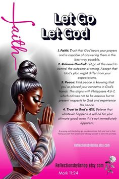 a poster with the words let go let god