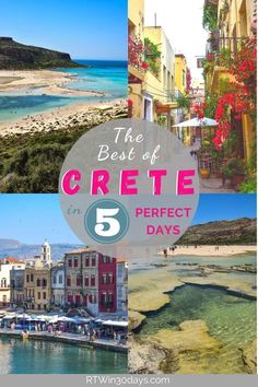 the best places to visit in croatia with text overlay that reads, the best of cretie 5 perfect days