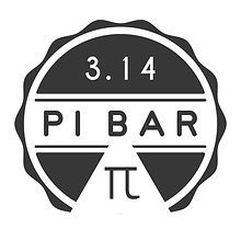 the pibar logo is shown in black and white