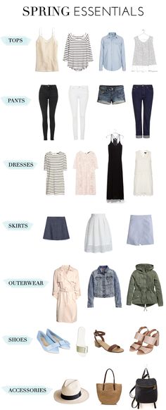 Spring closet - a few great items for a capsule wardrobe or travel wardrobe. ^-^ Spring Wardrobe Essentials, Spring Essentials, Spring Capsule Wardrobe, Spring Capsule, Spring Outfits Women, Clothing Essentials, Trend Fashion, Spring Wardrobe, Wardrobe Ideas