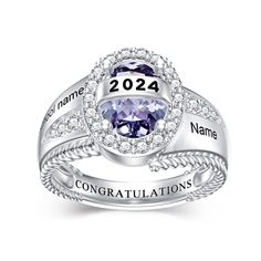 PRICES MAY VARY. [Fully Personalized Class Ring]:Express your essence in your graduation ring with more than 4 custom features. Choose the ring color and material type, select your birthstone, add the texts of your choice that identifies you the most. Our class rings are made with the highest quality materials to ensure that your graduation keepsake will last forever. [Class Ring Meaning]:It's not just a ring, it's a symbol of everything you've accomplished. Our Class Rings are as unique as your Graduation Ring Ideas, College Class Ring, Ring Meaning, College Ring, Class Rings High School, Graduation Ring, Rings With Meaning, Graduation Keepsake, Engraving Ring