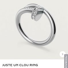 Juste Un Clou Ring, White Gold (750/1000), Set With 22 Brilliant-Cut Diamonds Totaling 0.13 Carats. Width: 2.65 Mm (For Size 52). Never Worn Gift From Husband, Cartier Is Not My Style, Been Living In A Box For Almost 1 Year. Prices Have Gone Up. Original Receipt Shown. Cartier Site Currently Selling Exact Design. Return Window Has Passed. Here To Answer Any Questions Or Provide Any Additional Details/Photos. *A Second Juste Un Clou Ring Was Purchased At Same Time And Also For Sale. Discount For Cartier Juste Un Clou Ring, Juste Un Clou Ring, Cartier Juste Un Clou, Ring White Gold, Cartier Ring, Brilliant Cut Diamond, In A Box, Womens Jewelry Rings, White Gold Rings