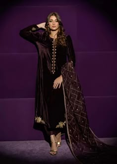 Shireen Lakdawala RUHI Exquisite Black Khaadi Net Ensemble - Ishq Festive Formals'23 Elegant Velvet Dress For Eid, Elegant Velvet Sets With Traditional Drape, Elegant Velvet Sets For Eid, Elegant Unstitched Velvet Dress, Traditional Embellished Velvet Sets, Elegant Embroidered Velvet Dress, Festive Embellished Velvet Sets, Festive Velvet Set For Eid, Festive Velvet Eid Sets