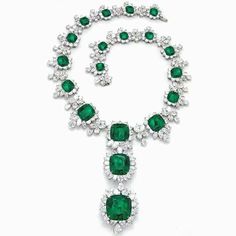 Expensive Necklaces, Platinum Necklace, Blue Sapphire Necklace, Diamond Necklace Designs, Bridal Fashion Jewelry, Necklace Bridal, Colombian Emeralds, Expensive Jewelry, Emerald Necklace