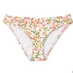 Nwt Shade & Shore Floral Shirred Side Hipster Bikini Bottom, Size Xl & L *Paper Tag On L Is Ripped Off *Have A Matching Top Available In Size D/Dd White Floral Print Pool Bottoms, White Floral Print Tankini For Spring, White Floral Print Bottoms For Beach Party, Fitted White Floral Print Tankini, White Floral Print Beachwear Bottoms, Spring White Stretch Tankini, White Stretch Swimwear For Spring, White Fitted Tankini For Spring, White Fitted Bottoms For Beach Party