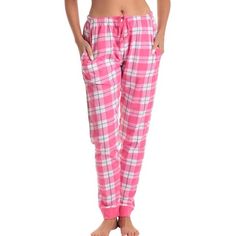 Just Love Womens Buffalo Plaid Knit Jersey Pajama Pants - Buffalo Check Jogger PJ Bottom 6948-10018-PNK-XL Pink Cotton Sleepwear With Elastic Waistband, Pink Sleepwear With Pockets For Loungewear, Comfortable Pink Sleepwear For Sleepover, Comfortable Stretch Pink Sleepwear, Pink Relaxed Fit Cozy Pants, Cozy Pink Cotton Pants, Relaxed Fit Cozy Pink Pants, Cozy Relaxed Fit Pink Pants, Comfortable Pink Sleepwear For Loungewear