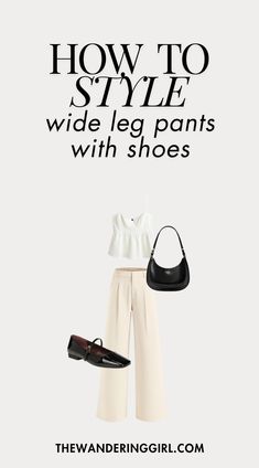 Save this pin for wide leg pants with shoes, wide leg pants with sneakers, wide leg jeans with shoes, flats with wide leg pants, shoes for black wide leg pants, sandals for wide leg pants, wide leg pants with vans, wide leg pants with new balance, wide leg yoga pants shoes, shoes for wide leg cropped pants, how to style wide leg pants with shoes, what to wear wide leg pants with shoes, and more! Tap to learn how to slay wide leg pants with shoes here! Pants For Curvy Women, Winter Wide Leg Pants, Wide Leg Pants Outfit Ideas, Wide Leg Pants Winter