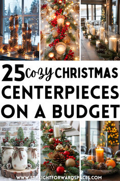 25 cozy christmas centerpieces on a budget