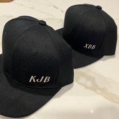 Matching Father/son Flat-billed Hats With Custom Initials Personalization - Etsy United Arab Emirates Adjustable Snapback Hat With Letter Embroidery And Curved Brim, Gold Cap Hat As Gift, Personalized Adjustable Brimmed Hats, Gold One Size Fits Most Baseball Cap, Gold Cap Hat One Size Fits Most, Classic Gold Hat With Adjustable Fit, Personalized Adjustable Snapback Hat With Flat Bill, Adjustable Gold Hats As Gift, Adjustable Snapback Hat With Letter Embroidery