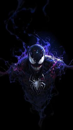 the amazing spider - man in black and purple