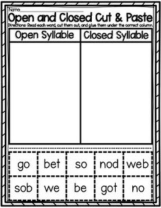 an open and closed cut and pasted poster with the words open and closed cut and paste