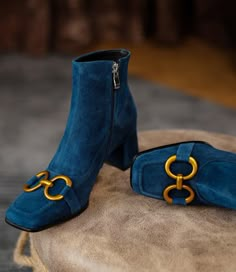 BIONA LEATHER ANKLE BOOTS – Vivuki Cinderella Heels, Rocky Boots, Chunky Heel Ankle Boots, Rose Shoes, Embellished Heels, Suede Leather Shoes, Chic Sandals, Rhinestone Heels, Navy Shoes