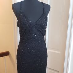 Black Gorgeous Long Beaded Gown. Still Has Tags On It. Fits Much Smaller. Beaded Evening Dress For Night Out, Beaded Floor-length Dress For Night Out, Sleeveless Beaded Sequin Dress For Evening, Black Beaded Evening Dress For Night Out, Beaded Evening Dress For Party Season, Beaded Black Evening Dress For Night Out, Glamorous Beaded Evening Dress For Night Out, 90s Gown, Pink Animal Print Dress