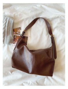 Elena Handbags Retro Hobo Shoulder Bag Everyday Work Bag Leather Hobo Bag Outfit, Over The Shoulder Bag Cross Body Purses, Brown Hobo Bag Outfit, Brown Shoulder Bag For Fall, Everyday Brown Bag, Bags Aesthetic School, Fall Shoulder Bag, Brown Leather Hobo Bag, Fall Purses 2024