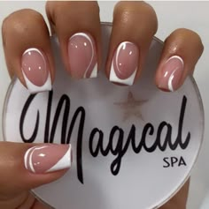 Sassy Nails, French Manicure Nails, Nagel Tips, French Tip Acrylic Nails, Acrylic Nails Designs, Acrylic Nails Coffin Short, White Nail