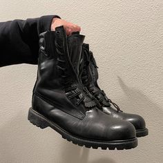 Vintage Heavy Duty Chunky Black Leather Military Desert Ankle Boots Men Size 12 Labeled Size 12 Run Small Fits Better On Size 11 Military Desert, Ankle Boots Men, Chukka Boots, Boots Men, Men's Shoes, Heavy Duty, Ankle Boots, Black Leather, Size 12