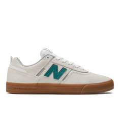 Jamie Foy's first pro model shoe for New Balance Numeric offers a more durable and breathable take on the traditional vulcanized skate shoe. Jamie Foy 306, Sea Salt Green, Men Shoes Aesthetic, Nb Sneakers, Jamie Foy, Teal Shoes, New Balance Numeric, Shoes Aesthetic, Skate Shoe