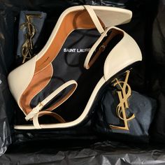 Brand New Ysl Opyum Sandals, Beige Size 40 / 10. Come With Box, Dust Bag And, Receipt. Ysl Sunset Croc, Luxury Heels With Logo, Yves Saint Laurent Wedding Shoes, Luxury Heels Aesthetic, Boutique Shoes, Rich Brands, Heeled Sandal, Sandal Heels, Ysl Fashion