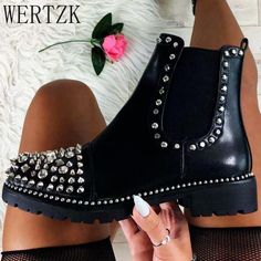 Shipping: Worldwide Express Shipping AvailableDelivery time: 7-15Days Fast ShippingReturns: Fast refund, 100% Money Back Guarantee.Brand Name: WertzkBoot Type: Motorcycle bootsShaft Material: PUOutsole Material: RubberUpper Material: PUOrigin: Mainland ChinaSeason: Spring/AutumnInsole Material: LatexHeel Type: Square heelLining Material: PUBoot Height: ANKLEItem Type: BootsFashion Element: RivetDepartment Name: AdultToe Shape: Round ToeHeel Height: Low (1cm-3cm)With Platforms: YesPlatform Height High-top Faux Leather Platform Boots With Zipper, Casual High-top Platform Boots With Zipper Closure, Punk High-top Platform Boots With Zipper Closure, Black Platform Ankle-high Moto Boots, Black Ankle-high Platform Moto Boots, Womens Casual Boots, Platform Heels Chunky, Motorcycle Boots, Style Profile