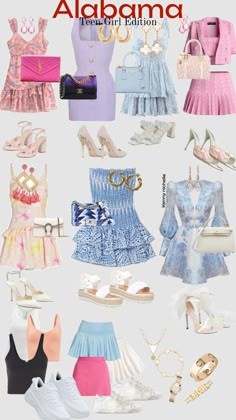 Leigh teen outfit inspo #bama #bamarush #preppy #outfitinspo #blue #pink #preppyinspo Southern Girl Outfits, Preppy Southern Outfits, Mean Girls Costume, Cute Clothing Ideas