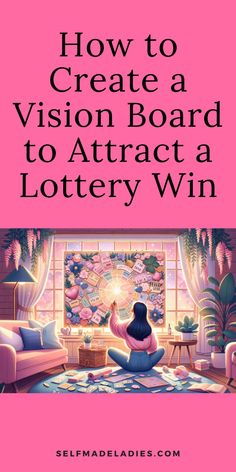 Pin with title: How to Create a Vision Board to Attract a Lottery Win Lotto Manifestation, Vision Board Supply List, Lottery Jackpot, Creative Vision Boards, Lottery Win, I Love Writing, Create A Vision Board, Creating A Vision, Powerful Manifestation