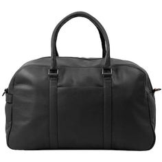 This Champs leather duffle bag from the Onyx Collection is the perfect travel accessory for a weekend get-away. Features removable and adjustable shoulder straps, easy carry top handles, a trolley strap with back zipper pocket, and an inner RFID zipper pocket for extra security. The convenient side carry handle and the purse feet allow you to put down your bag without fear of damage. Dimensions: 20 in. x 12.5 in. Color: Black. Leather Weekender Bag With Top Carry Handle For Trips, Black Travel Duffle Bag With Top Carry Handle, Black Duffle Bag For Trips, Travel Duffle Bag With Large Capacity And Double Handle, Leather Duffle Bag With Top Carry Handle For Trip, Large Capacity Duffle Bag With Double Handle For Trips, Large Capacity Double Handle Duffle Bag For Trip, Black Duffle Bag With Double Handle For Travel, Black Travel Duffle Bag With Double Handle