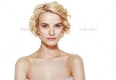 Short curly hair woman beauty face portrait by kiraliffe. Female short hair cosmetic portrait #Sponsored #woman, #beauty, #hair, #Short Female Short Hair, Face Portrait, Female Shorts, Chicken Food, Curly Hair Women, Short Curly Hair, Hair Short, Beauty Face