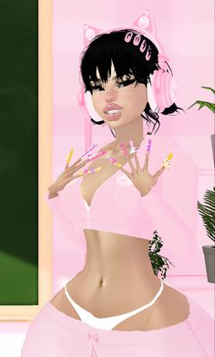 Imvu Pink Aesthetic, Imvu Outfits Ideas Cute Y2k, Imvu Cutecore, Goth Imvu Avatar, Cute Imvu Baddies, Outfit Accessories, Anime