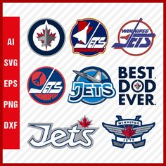 Winnipeg Jets SVG, NHL National Hockey League Team SVG Logo Clipart Bundle - #vegasgoldenknights #nashvillepredators #jets Hockey Room For Boys, Boys Tik Tok Videos, Boys Aesthetic Wallpaper, Nhl Hockey Teams, Jets Logo, Hockey Decor