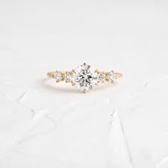 |14k Yellow Gold|1ct. Graduated Engagement Ring, Engagement Ring Milgrain, Engagement Ring Split Band, Engagement Ring Circle Diamond, Accent Band Engagement Rings, Round Brilliant Engagement Rings Gold, Dream Wedding Ring Set Gold, Engagement Rings With 3 Stones, Snowdrift Engagement Rings