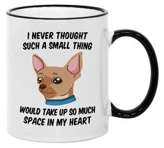 PRICES MAY VARY. Do you have a birthday, graduation or anniversary day coming up and can't find a gift? Mugs make a great gift for those special events in your life. Make your coworkers laugh at the office by giving them a funny mug as a present. Give your friends and family a funny cup so they can enjoy their coffee or tea in the mornings. No matter, if it's valentines, Christmas, father's or mother’s day, a mug, will always be appreciated as a gift. Design is printed on both sides. 11 oz White Take My Heart, Funny Cup, Chihuahua Gifts, Chihuahua Mom, Gift Idea For Women, Funny Cups, Gift Mugs, Dog Lady, Cute Chihuahua