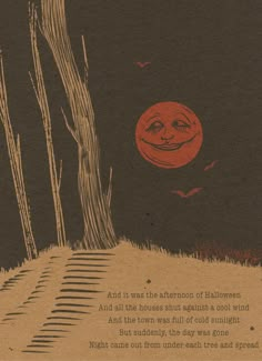 an image of a red moon and some trees