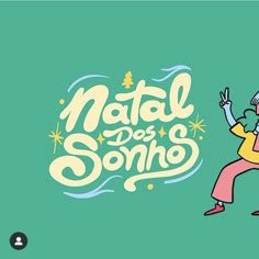 a cartoon character is dancing with the words mata do sonho in front of him