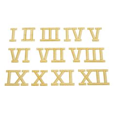 the letters are made out of wood and have roman numerals on each side