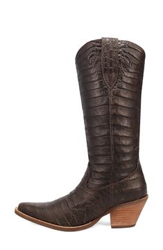 A timeless Western boot really goes to town with allover croc embossing and a walkable (or danceable) stacked heel. 2" heel 13" shaft; 15" calf circumference Pull-on style Cushioned footbed Leather upper/textile lining/synthetic sole Imported Western Boots Women, Western Boot, Stacked Heel, Western Boots, Leather Upper, Nordstrom, Size 7, Boots, Heels