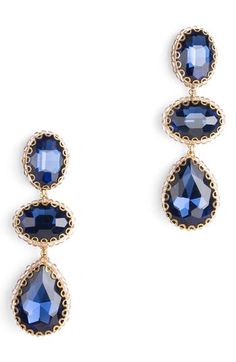 Deepa Gurnani, Ivory Earrings, Sapphire Color, Beaded Drop Earrings, Emerald Earrings, Silver Drop Earrings, Gold Drop Earrings, Faceted Crystal, Keep Jewelry