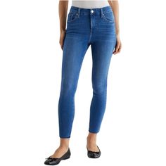 Aptly Named, This Fit Cuts Off Just Above The Ankle. The Waist Hugging, Super Slim Fit In Our Premium Stretch Denim Is Designed To Hold Its Figure-Flattering Shape Wear After Wear. Bodies Change And Now Your Favorite Denim Doesn't Have To. Mid Rise Medium Wash Five Pocket Styling Belt Loops; Button And Zip Fly Skinny Leg Cropped Length S (0-2-4), M (6-8-10), L (12-14-16), Xl (18-20) Inseams: Regular 26'' Hyper Stretch: The Denim You Love With Upgraded Stretch For The Best Fit Ever. Cotton/Polyes Shape Wear, Denim Color, Express Jeans, Jeans Womens, Colored Denim, Shapewear, Fit In, Stretch Denim, Polyester Spandex