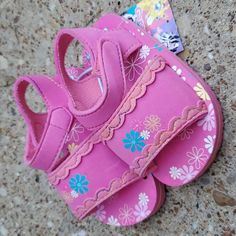 Garanimals Eve Pink Flower Sandals In Baby Size 6. New With Tags. Super Cute And Easy To Wear! Cute Non-slip Flip Flops For Spring, Spring Non-slip Cute Flip Flops, Spring Cute Non-slip Flip Flops, Playful Non-slip Flip Flops For Spring, Adjustable Playful Flip Flops For Spring, Playful Adjustable Flip Flops For Spring, Non-slip Sandals With Round Toe For Play, Cute Synthetic Sandals With Soft Sole, Non-slip Round Toe Sandals For Play