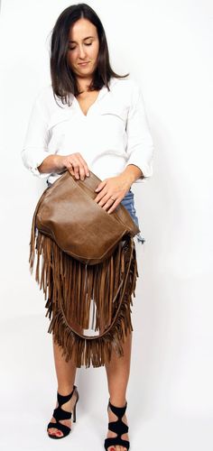 Western Fringe hobo bag - brown leather bohemian  bag, Western shoulder bag, Bohemian Women bag, Western fringe purseThis crossbody bag is the perfect size to carry your daily essentials in style! It is made from high quality leather.This leather bag is a perfect everyday bag! There is a lot of space and you can put there everything in your everyday life.* Top zipper closure* Outer slip pocket on the back* Includes internal pockets for mobile phone and other small items.Important note:The flap o Brown Rectangular Bag With Fringe, Brown Fringe Bags For Daily Use, Brown Fringe Bag For Everyday Use, Brown Fringe Bag For Daily Use, Daily-use Brown Bag With Fringe, Daily Use Brown Fringe Bag, Brown Satchel Bag With Fringe, Brown Satchel With Fringe, Brown Fringe Shoulder Bag For Everyday Use