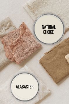 three different types of cloths with labels on them