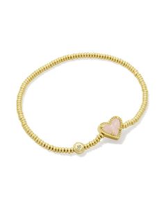 Trendy Everyday Heart Bracelet For Valentine's Day, Casual Gold Heart Bracelet For Valentine's Day, Casual Heart Charm Bracelet For Valentine's Day, Casual Heart Beads Bracelet For Valentine's Day, Casual Pink Heart-shaped Bracelet, Gold Casual Bracelets For Valentine's Day, Casual Gold Bracelets For Valentine's Day, Casual Everyday Heart Bracelet For Valentine's Day, Trendy Stretch Bracelet With Heart Charm