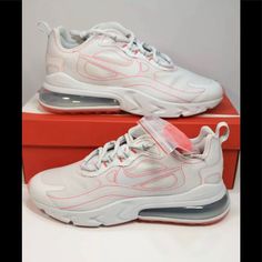 New Nike Air Max 270 React Sp Cq6549-100 White/Flash Crimson Size: Us 10 Condition Is "New With Box". White Fade-resistant Nike Air Max, Sporty White Nike Air Max, Sporty White Nike Air Max Fade-resistant, White Fade-resistant Nike Air Max For Sports, Durable White Nike Air Max For Sports, Nike Air Max 270 React, 270 React, Air Max 270 React, Athletic Shoes Nike