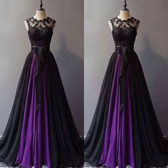 Chiffon Gothic Wedding Dress Black Purple Sleeveless Lace Applique Bridal Gowns.  "This pin contains affiliate links, which means I may earn a commission at no cost to you extra for you".   #affiliate #advertising" Purple And Black Bridesmaid Dresses, Gothic Wedding Dress Black, Goth Wedding Dresses, Dark Purple Wedding, Joshua Colley, Witchy Wedding, Black Wedding Dress Gothic, Goddess Magick, Black Wedding Gowns